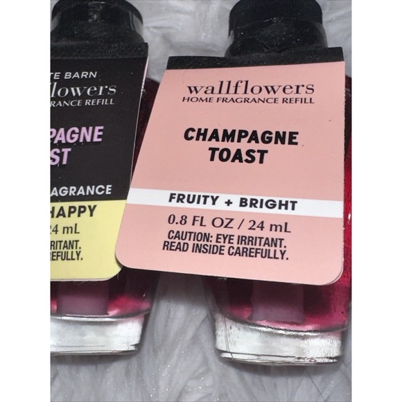 4 Bath Body Works CHAMPAGNE TOAST Wallflower Home Scent Oil Refill Bulb NEW B8 - Picture 6 of 10